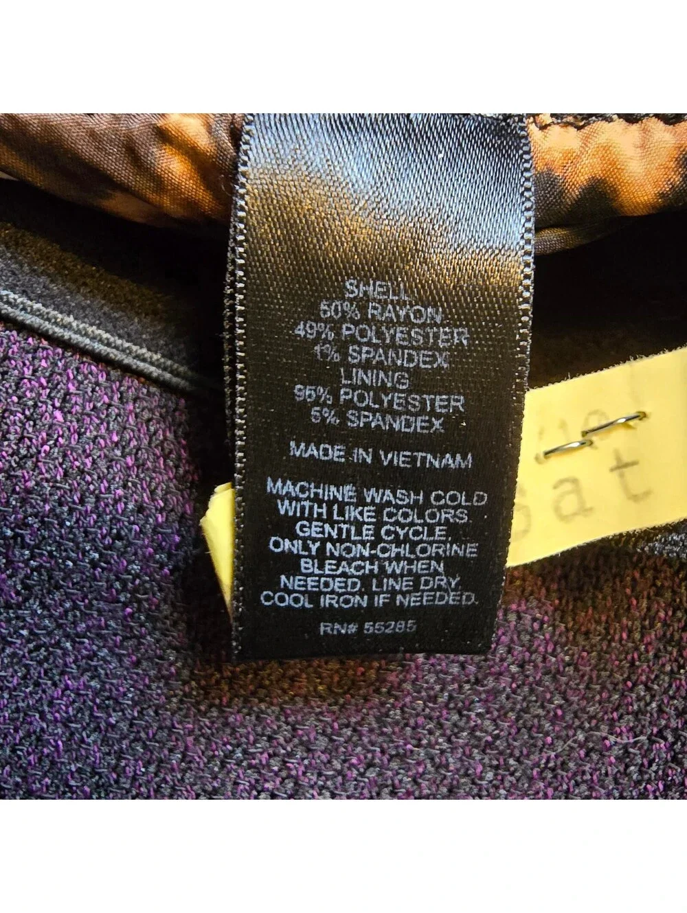 Express Women's Dark Purple Pencil Skirt with Leopard Print Lining, Size 10